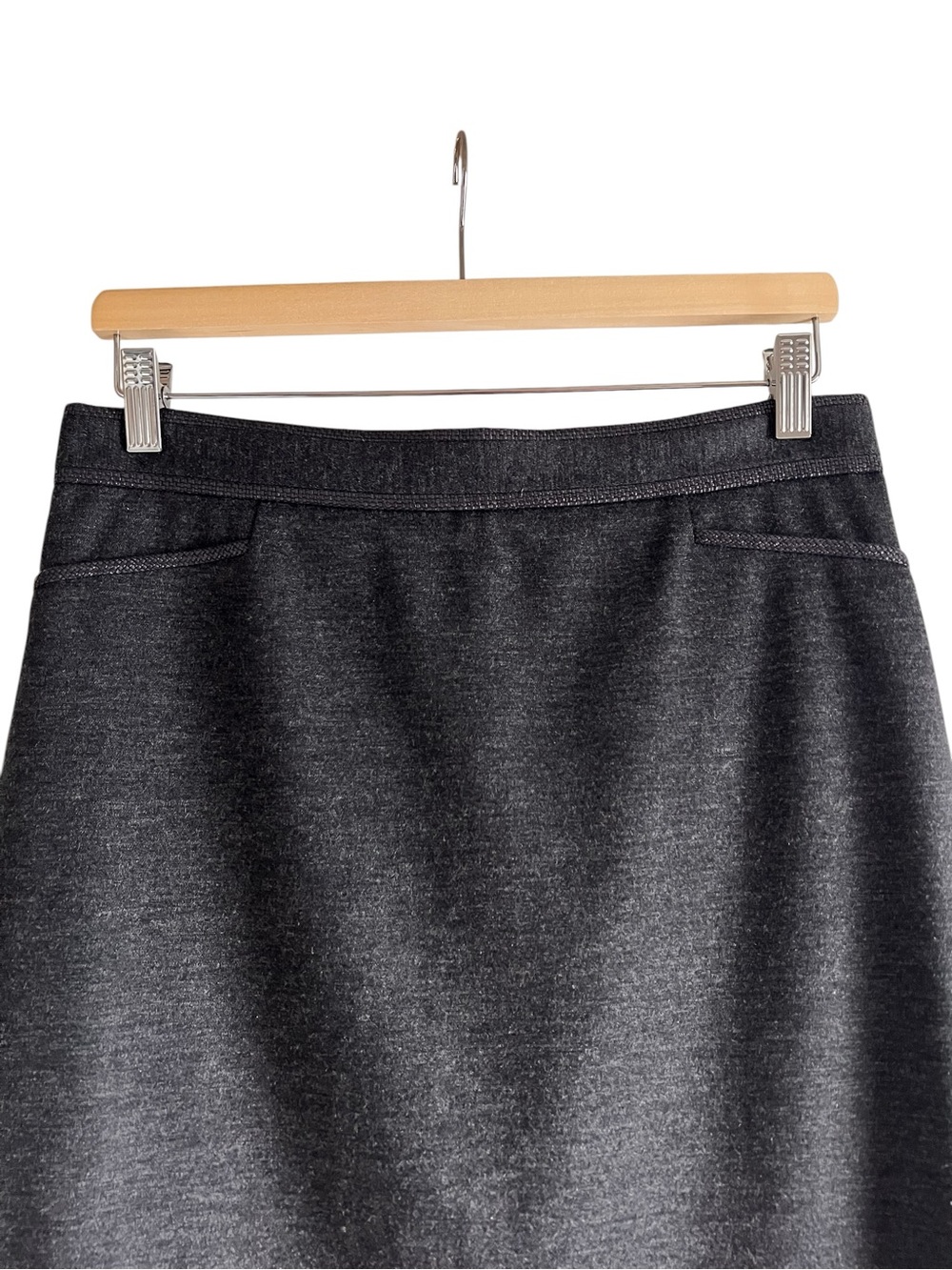 Judith & Charles wool blend pencil skirt woven detail Sz 8 excellent condition - Picture 2 of 9